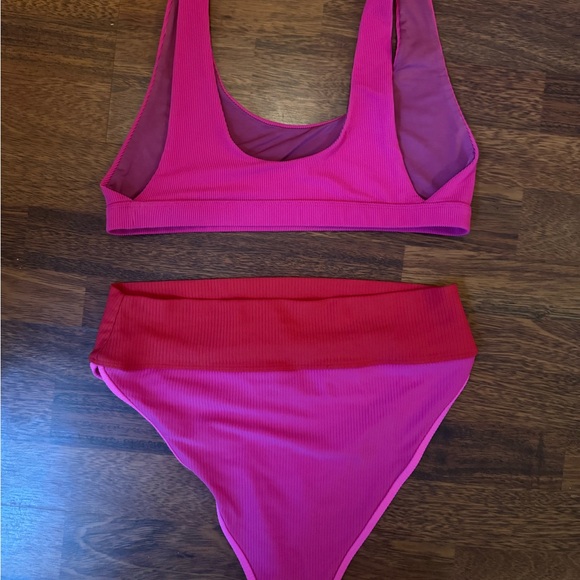 Beach Riot Pink Racerback Bikini Set - Picture 2 of 2